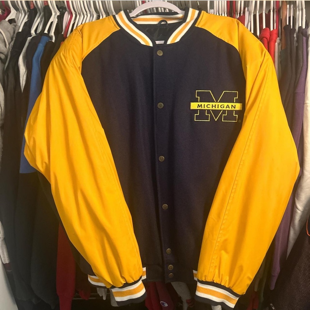 Steve & Barry's Varsity Jacket - Navy and Gold